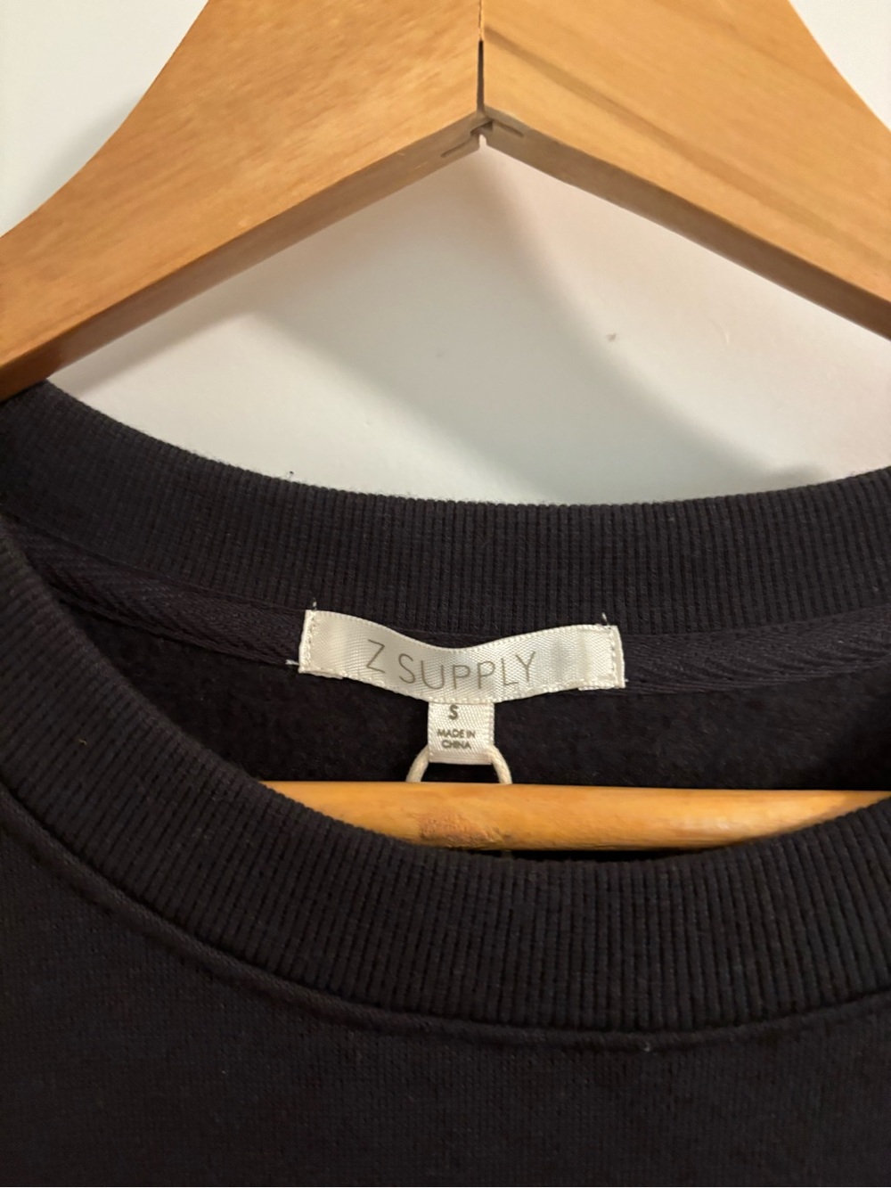 NEW Z SUPPLY Go Team Oversized Pullover Sweatshirt Black White Football Game Day - Picture 3 of 10